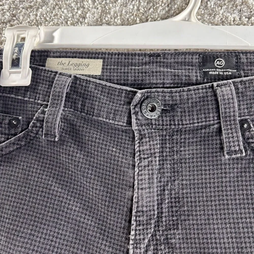 Adriano Goldschmied‎ The Legging Super Skinny Pants Women's Size 29r Check Plaid
